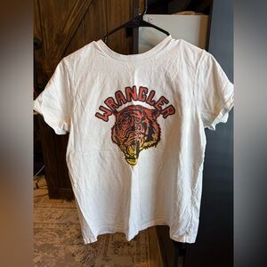 Wrangler White Tee with Tiger Graphic